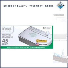 Self-Seal Security Envelopes, 4-1/8″ x 9-1/2″, 45 Count for Document Protection