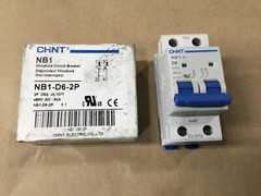 CHNT NB1-D6-2P Miniature Circuit Breaker NB1-63 D6 6A 2 Pole #19H91