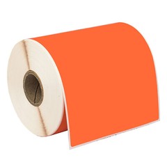 ZEBRA 4×6 COLOR (4″ x 6″) ORANGE Direct Thermal Labels – 1″ Core – (6) Rolls/250