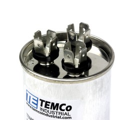 TEMCo 45+5 uf/MFD 370-440 VAC volts Round Dual Run Capacitor 50/60 Hz -Lot-1