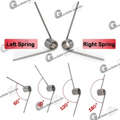 Torsion Spring 3-9 Coil (10 pcs), 0.8mm Wire dia, 5 ~ 10mm OD, Left spring Steel