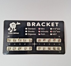 Metal Brackets Mini Roth 022 Slot 345 with hooks Dental Orthodontic Yoka Ortho