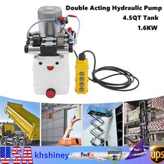 1.6KW Hydraulic Pump 4.5 Double Acting Hydraulic Pump With Wired Handle DC12V