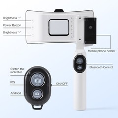 Dental Photography Light 20 LED 50000LUX CRI95 Bluetooth Remote Intraoral Oral