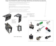 Bracket for Dual Panel Mount Electrical Components like Push Button Circuit Brea
