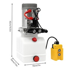 3 Quart Double Acting Hydraulic Pump Dump Trailer Reservoir 12V DC Unit Pack