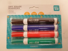 Pen + Gear Dry Erase Markers Chisel Tip 4 Count Colors Black Blue Green Red