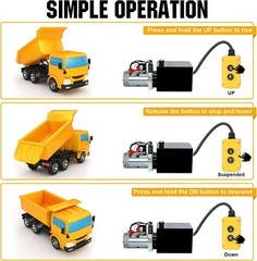 Double Acting Hydraulic Pump Dump Trailer 8 Quart 12V DC Unit Pack Power Unit