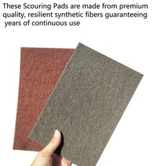 Premium 10 Pack 6″ x 9″ General Purpose Scuff Pads 6 x 9 inches, Brown + Grey