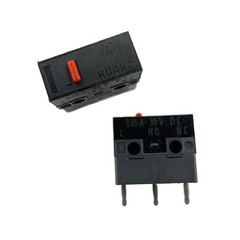 HUANO Red Dot Long-Pin 4mm Rise 10M Mouse Micro Switch 12.8×5.8×11.2mm (4 Pcs)