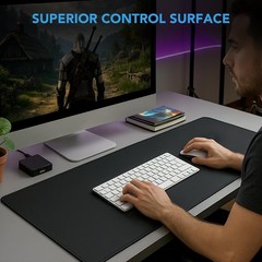 Large Mouse Pad, Desk Mat with Non-Slip 31.5 inches x 15.7 inches, Black