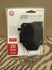 GE THQL1120AFP2 QLine 20 Amp 1″ Single Pole Arc Fault Combo Circuit Breaker NEW