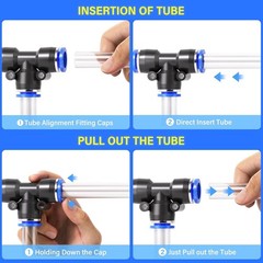 High Pressure 1/2 Inch Push to Connect Fittings – 40 Piece for Pneumatic Systems