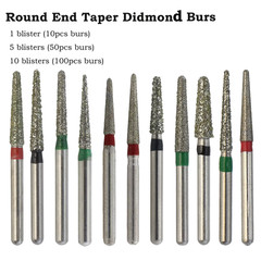 Dental Diamond Burs FG Round End Taper Bur Super Coarse Fine 856 850 High Speed