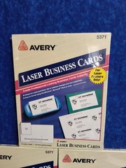 3 Packs Avery Laser Business Cards 2″ x 3 1/2″ White Qty 250 ea(750 Total) #5371