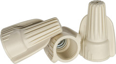 100 PCS Tan Winged Wire Connectors, Easy Twist-On Ribbed Cap – UL Listed