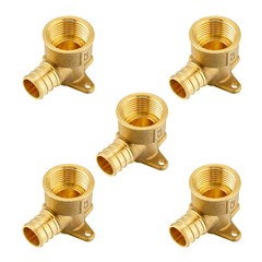 5 Pieces 3/4″ PEX x 3/4″ Female NPT Drop Ear Elbow Crimp Brass Fitting No Lead