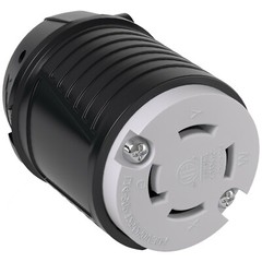 Female 30 Amp 4-Prong NEMA L14-30R Receptacle Locking Power Cord End UL Listed