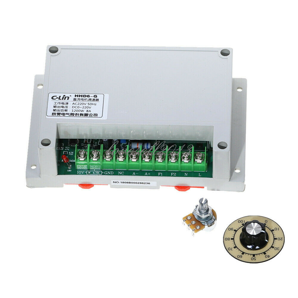 1PCS 1200W Input AC220V 8A Max Output DC 0-220V Motor Speed Controller 50Hz