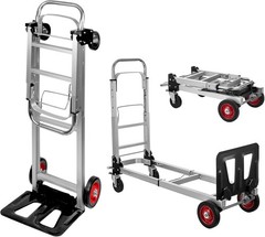 Aluminum Hand Truck 2 in 1 Folding Dolly Cart 450 lbs Capacity Heavy Duty