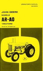 John Deere Model AR – AO Tractor Operators Manual 272K+