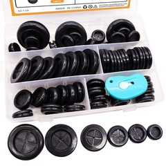 53Pcs Rubber Grommet Kit,6 Size (5/8″ 13/16″ 7/8″ 1″ 1-3/16″ 1-1/2″) Drill Hole