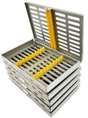10 GERMAN DENTAL SURGICAL AUTOCLAVE STERILIZATION CASSETTE BOX 7.25″LX 5″W X0.75