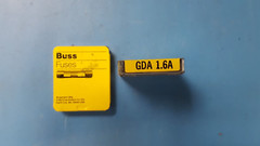 (5 PCS)BUSSMANN GDA-1.6A FUSE, 1.6A, 5X20MM, FAST ACTING