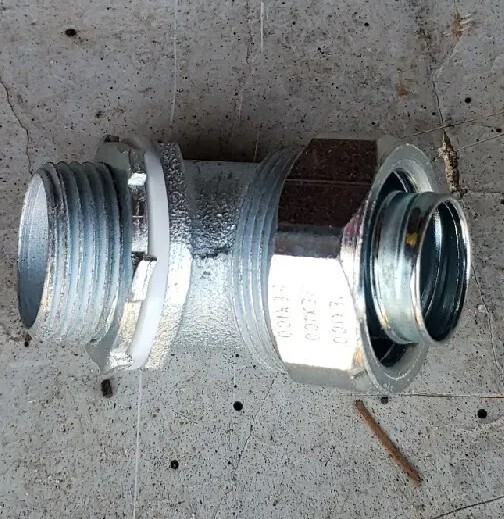 box of 10 – Appleton ST-4575 3/4″ Flexible Conduit Connector Fitting