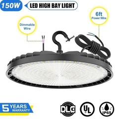 150Watt UFO LED High Bay Light 22500LM Commercial Gym Work Ceiling Lamp Dimmable