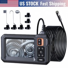 1080P HD Industrial Endoscope Borescope LCD 4.3inch 8mm Inspection Dual Lens US