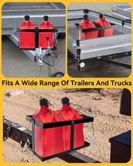 Gas Can 5 Gallon Fuel Container Holder,Fits Two 5 Gallon Gas Can,Compatible with