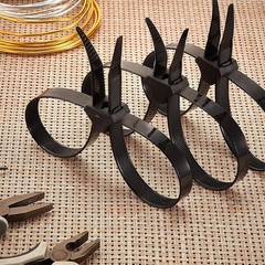 10-100pcs Heavy Duty Tactical Handcuff Zip Ties 13x500mm Black Nylon Dbl Locking