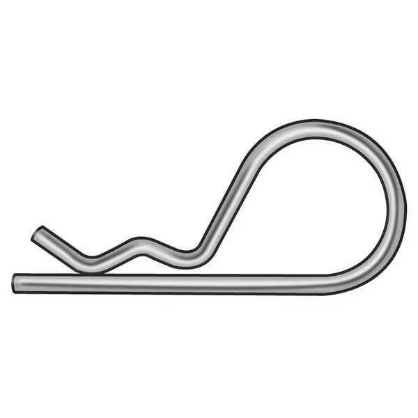 Manufacturer Varies Bridge Cotter Pin, 3/32 in Dia, 1-5/8 in L, Steel, 25 PK