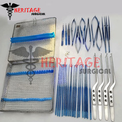 Micro surgery instruments set Neuro Surgical Titanium coated Instrument