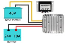 DC 48V Step Down to DC 24V 10A 240W Buck Converter 48V to 24V Voltage Regulator