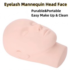 Mannequin Head for Makeup Practice Flat Esthetician Face Soft Styrofoam