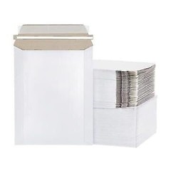100 – 9.75×12.25 White Rigid Flats Self-Seal Cardboard Envelope 9.75″x12.25″