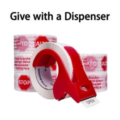 6-Pack Stop Sign Sealing Tape Pre-Printed IF Seal is Broken,Check Contents Be…