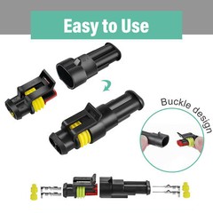 20X Car Waterproof Electrical Wire Cable Connector Male Female 2Pin Way Plug Kit