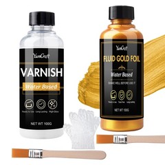 Acrylic Paint Metallic Gold, Liquid Gold Leaf 3.38 Fl Oz (Pack of 2),