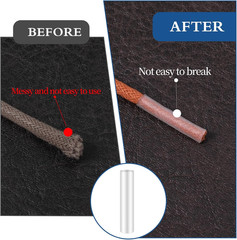 20Pcs Lear Heat Shrink Shoelace, 0.2 Inch Heat Shrink Shoelaces Ends Repair Kit,
