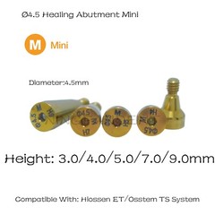 US Dental Healing Cap Abutments Compatible Hiossen Osstem Mini/Regular Platform