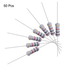 50Pcs Metal Oxide Film Resistor 1W 1 Watt Axial Lead 1K Ohm ±5% Tolerance