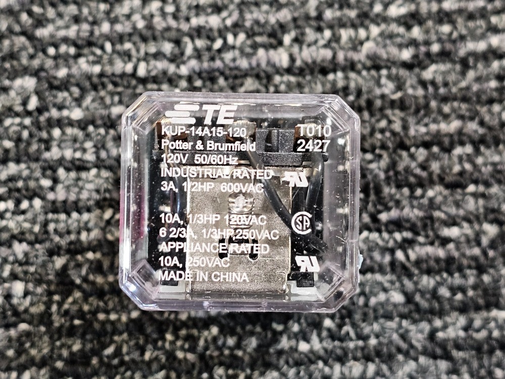 (QTY 5)TE KUP-14A15-120 General Purpose Power Relay, 10 A Contact Rating,120 VAC