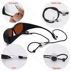 Professional Laser Safety Glasses OD 6+ 190nm-1100nm Wavelength UV Protection