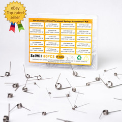 80PCS Torsion Spring Assortment Kit, 20 Sizes 60/90/120/180 Degree Stainless Ste