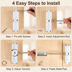 Stainless Steel Automatic Door Closer Safety Spring Door Closer Adjustable 30 kg