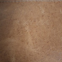 Foxy Fix Leather Wristlet Top Zip 6.5 X 9 Tan Pencil Supply Pouch Carry