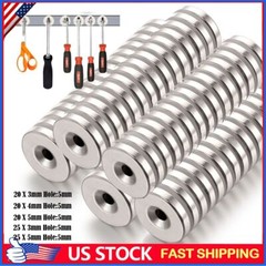 Lot Countersunk Ring Round Disc Strong Neodymium Magnets Rare Earth with Hole